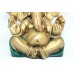 Handmade God Ganesha Ganesh Idol Statue Poly Resin Home Decorative Green